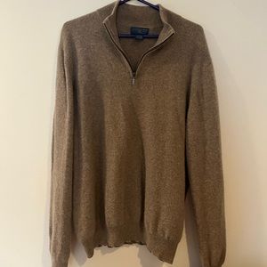Joseph and Lyman 100% cashmere quarter zip sweater